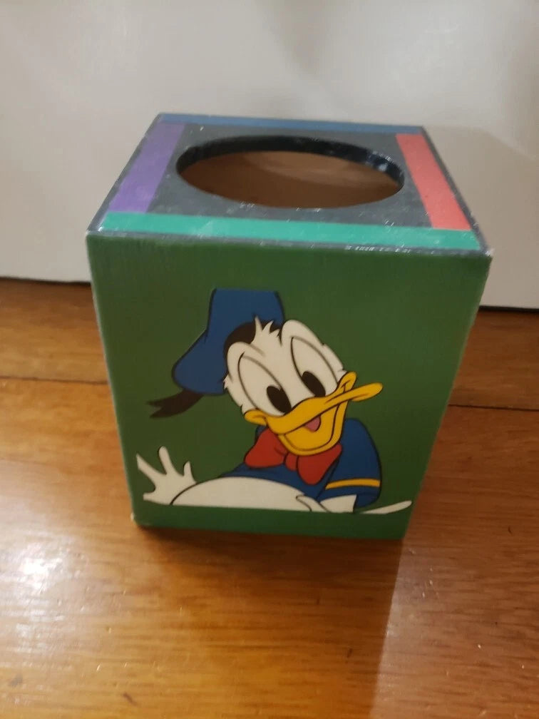 Vintage Wooden Walt Disney Mickey Mouse Goofy + Tissue Box Cover Holder Square | eBay