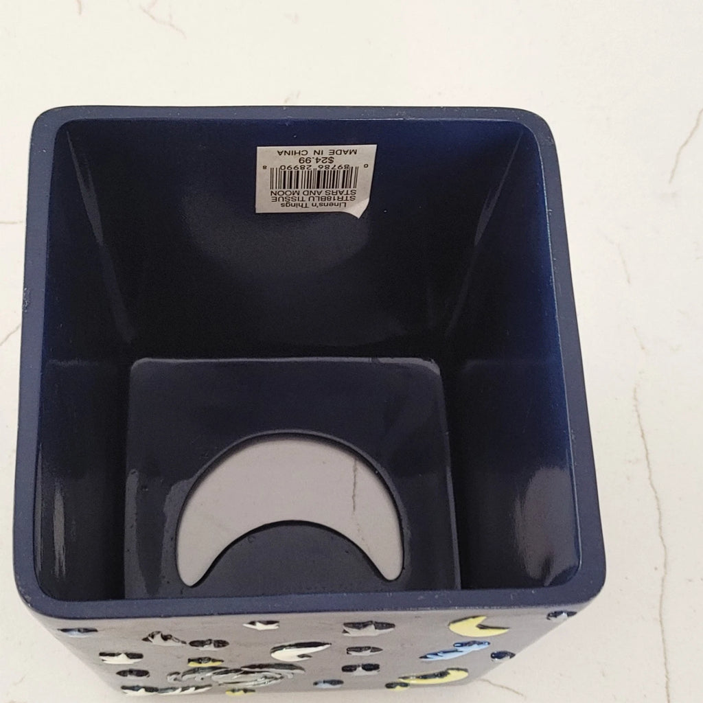 VTG Tissue Cover Box Celestial Stars Moon Solar Galaxy Blue 3D 80's 90's Upright | eBay