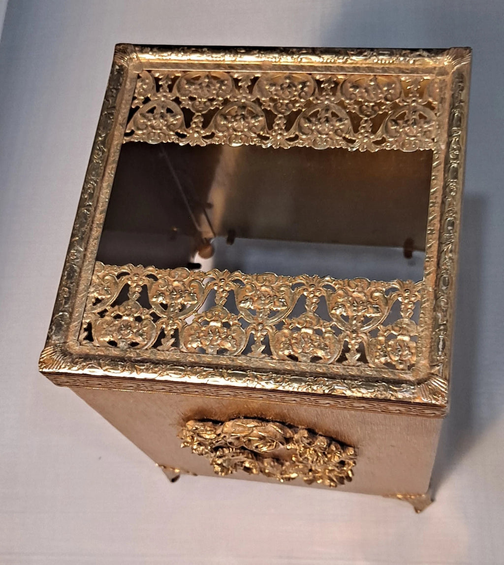 Vintage Italian Rococo Baroque Gold Gilded Square Hinged Tissue Box Holder | eBay