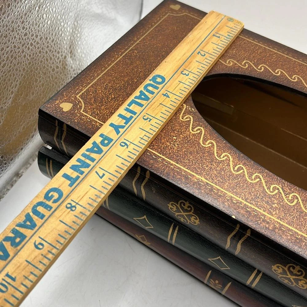 Wooden Book Tissue Box Napkin Holder Dispenser Cover Case Home Decor | eBay