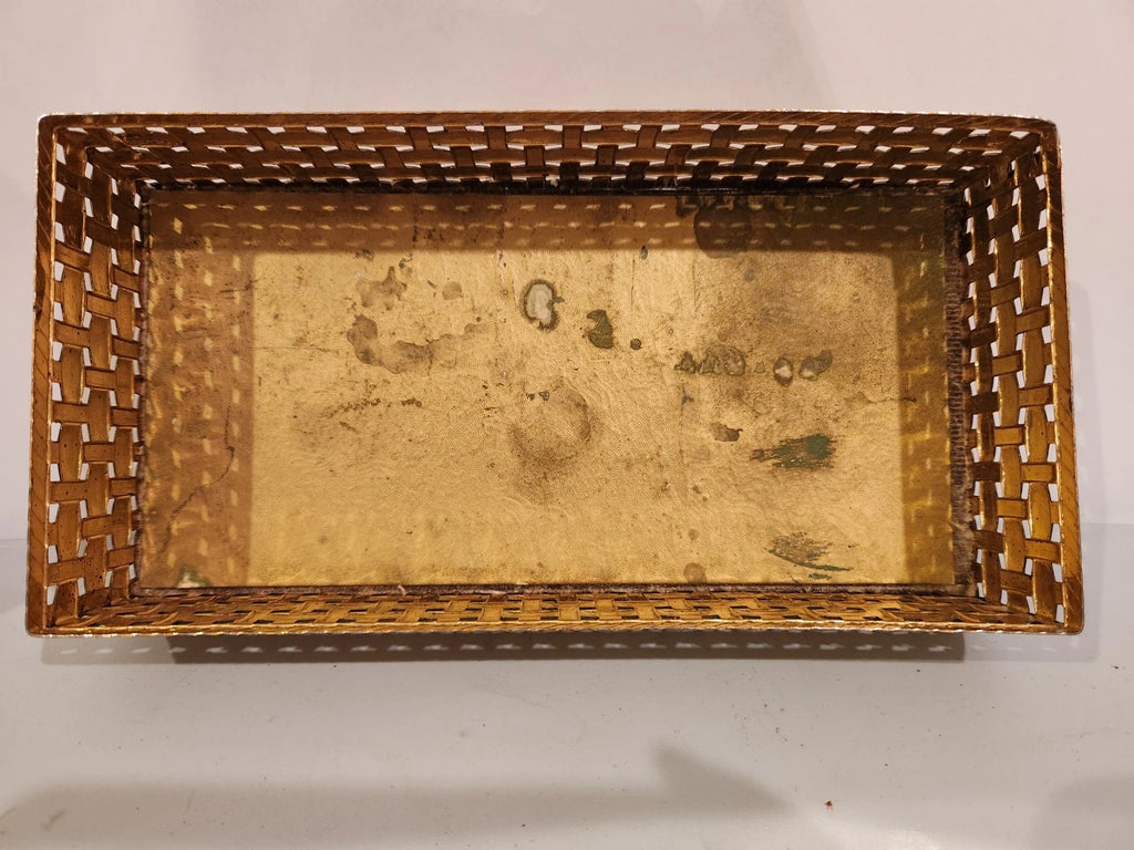 MCM VTG Gold Metal Woven Tissue Box Cover- Classic- Retro | eBay