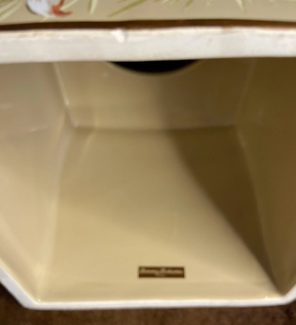 Tommy Bahama Tissue Box Cover Viscaya Orchid Pattern Ceramic Bathroom Vanity *** | eBay