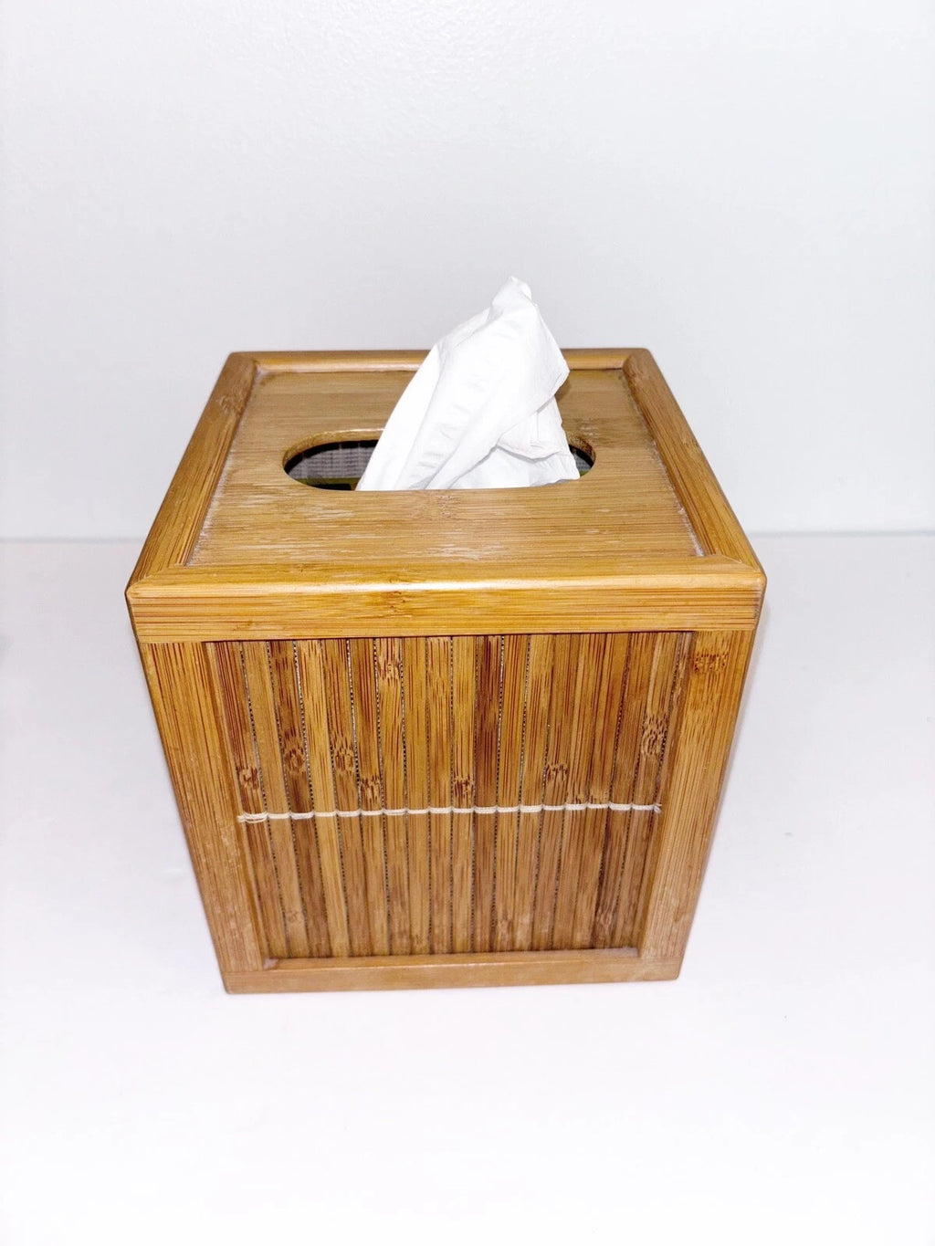 Bamboo Square Tissue Box Cover | eBay
