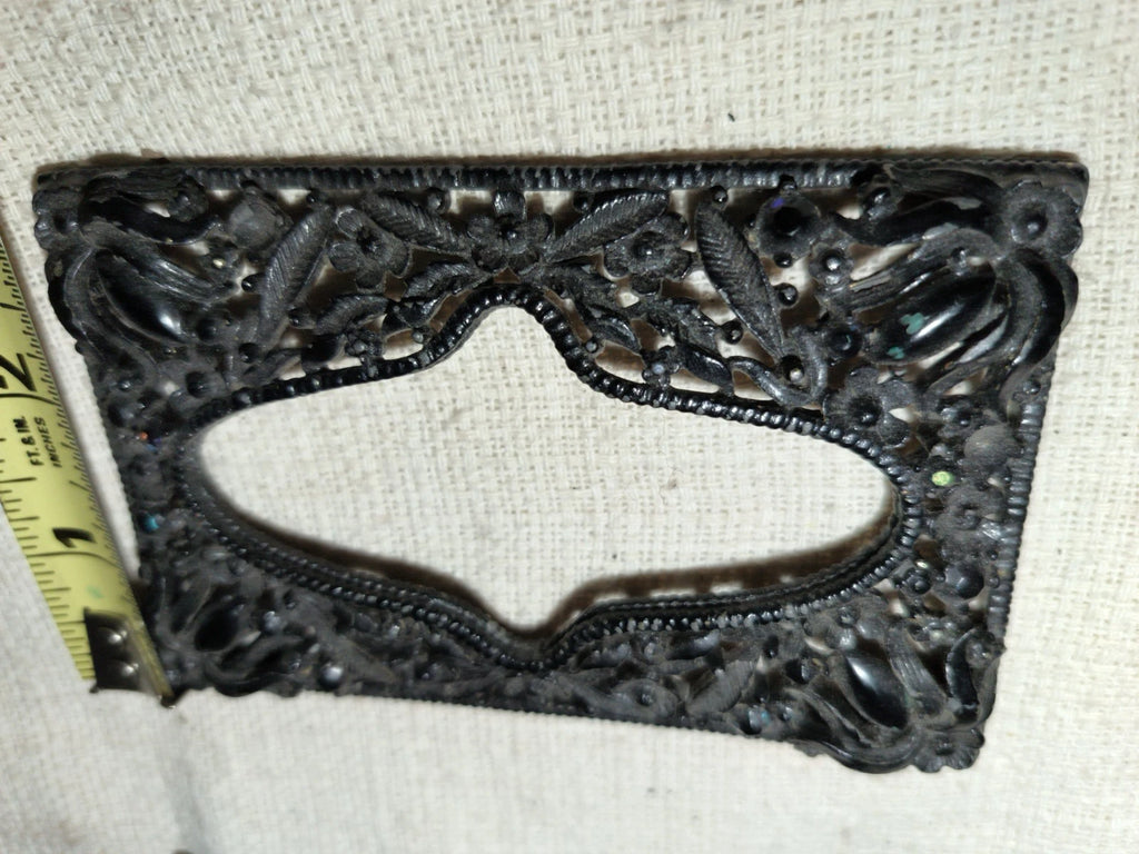 Vtg Pocket Small Tissue Holder Black Ormolu Filigree Ornate Regency 4.5” | eBay