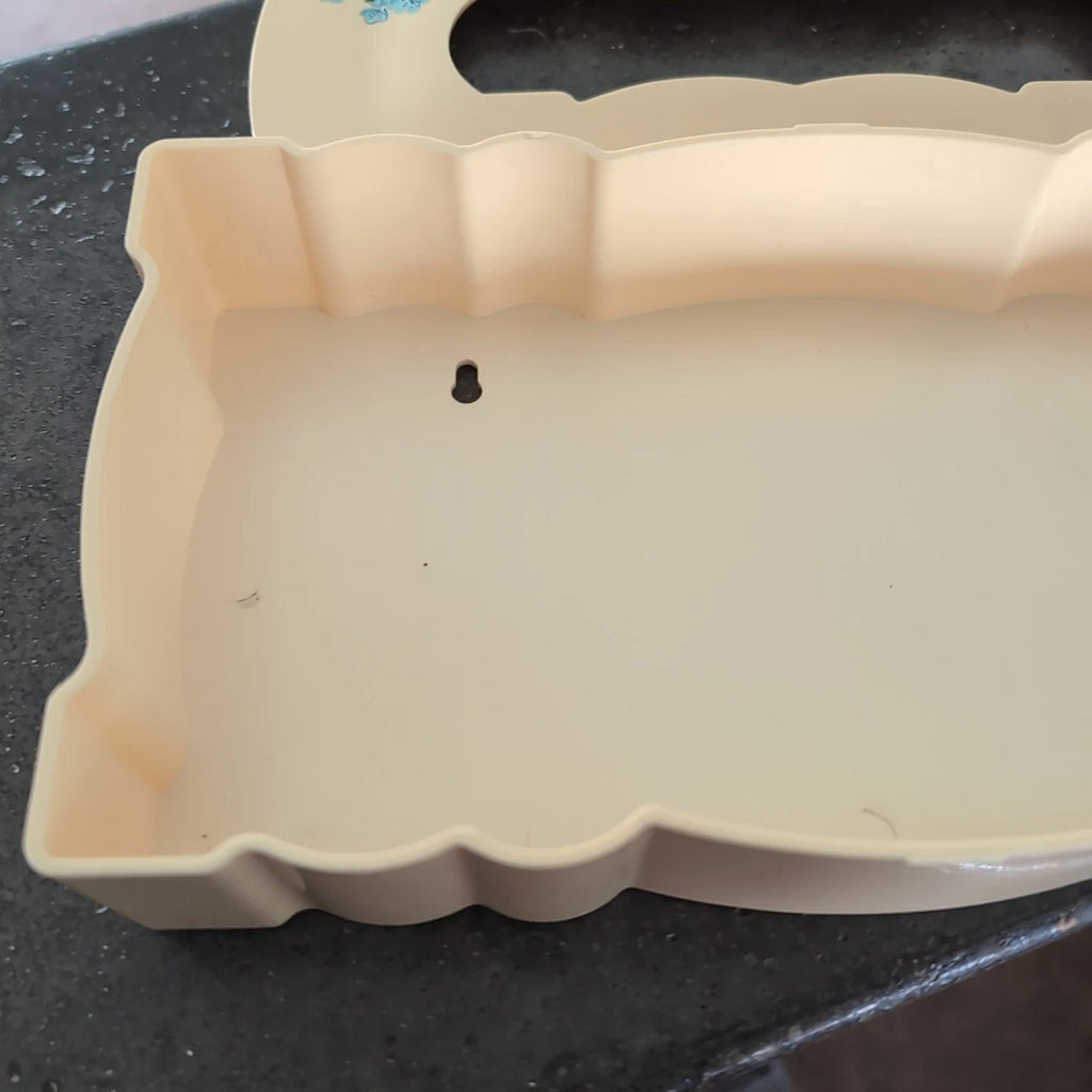 Vintage Cream Blue Roses Plastic Tissue Kleenex Box Holder Scallop MCM Cottage | eBay