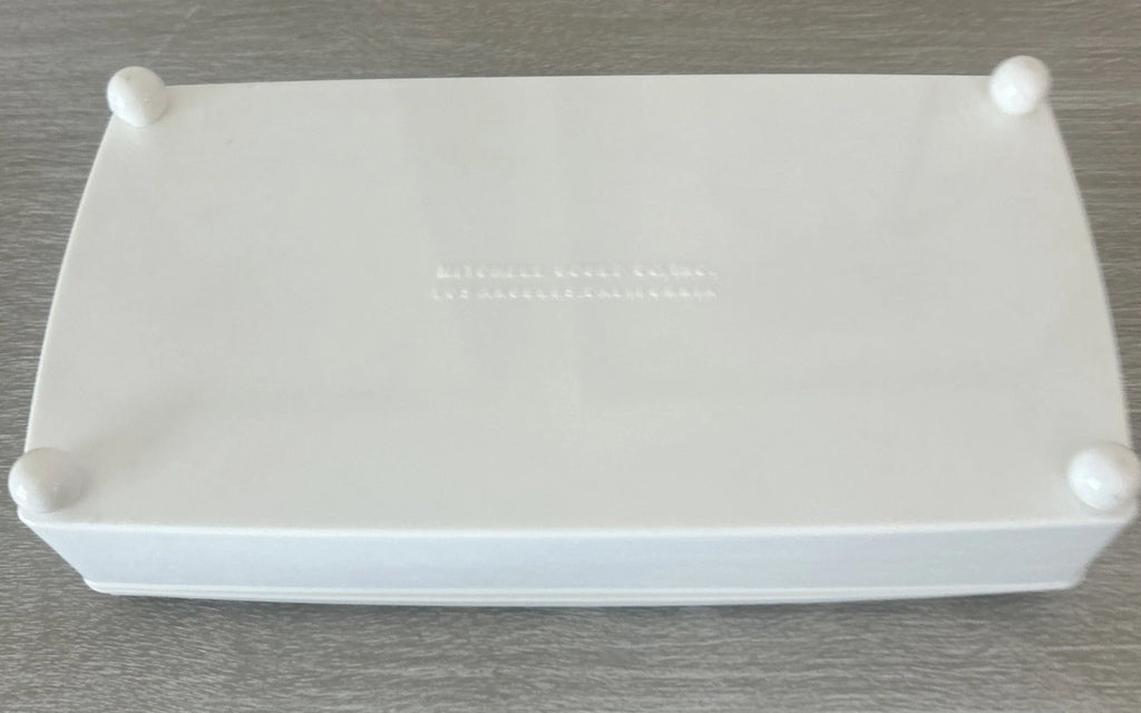 Beautiful Vintage Mitchell Gould MCM Green Striped Tissue Box Rare | eBay