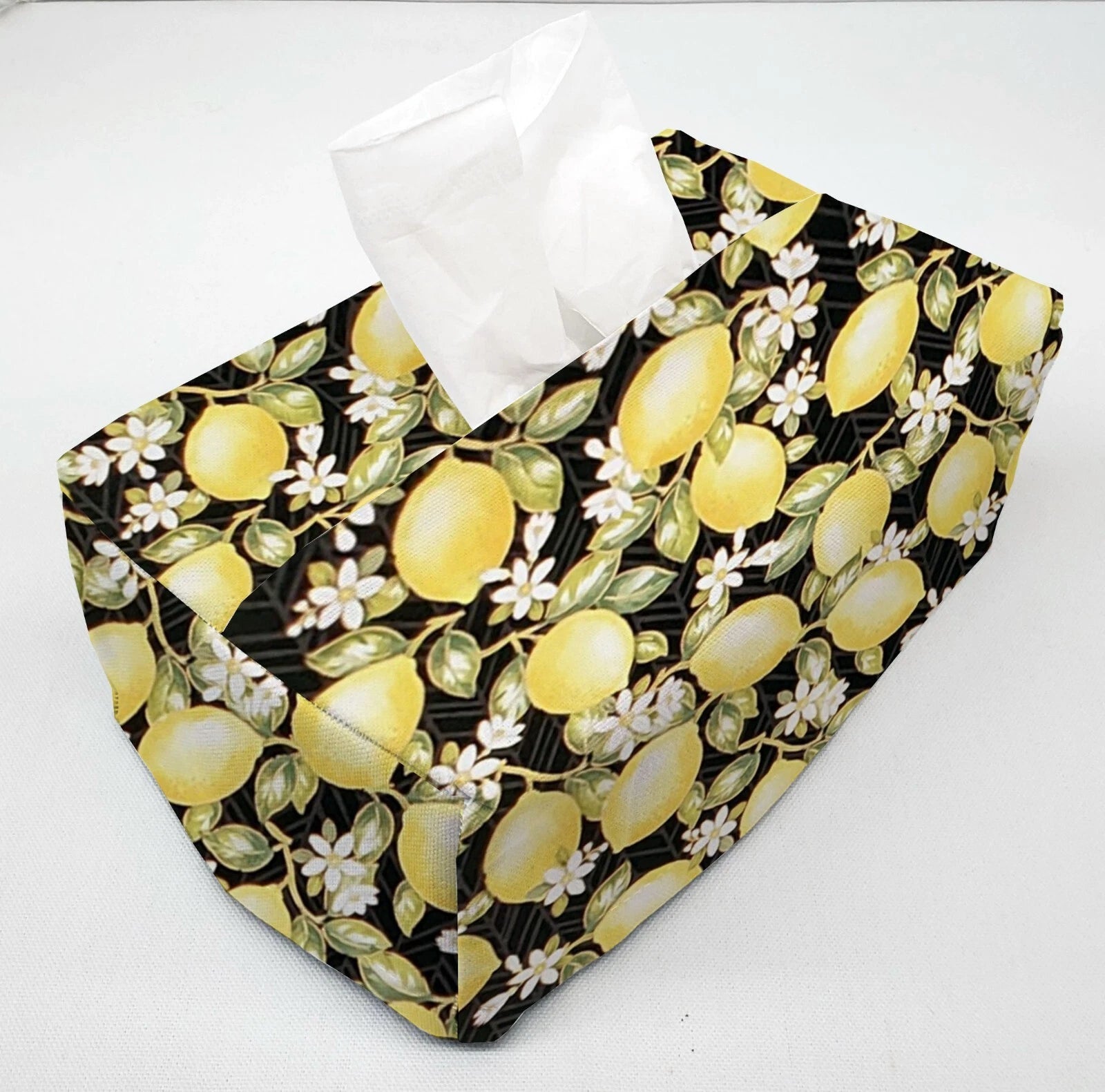 Lemon Blossoms Tissue Box Cover | eBay