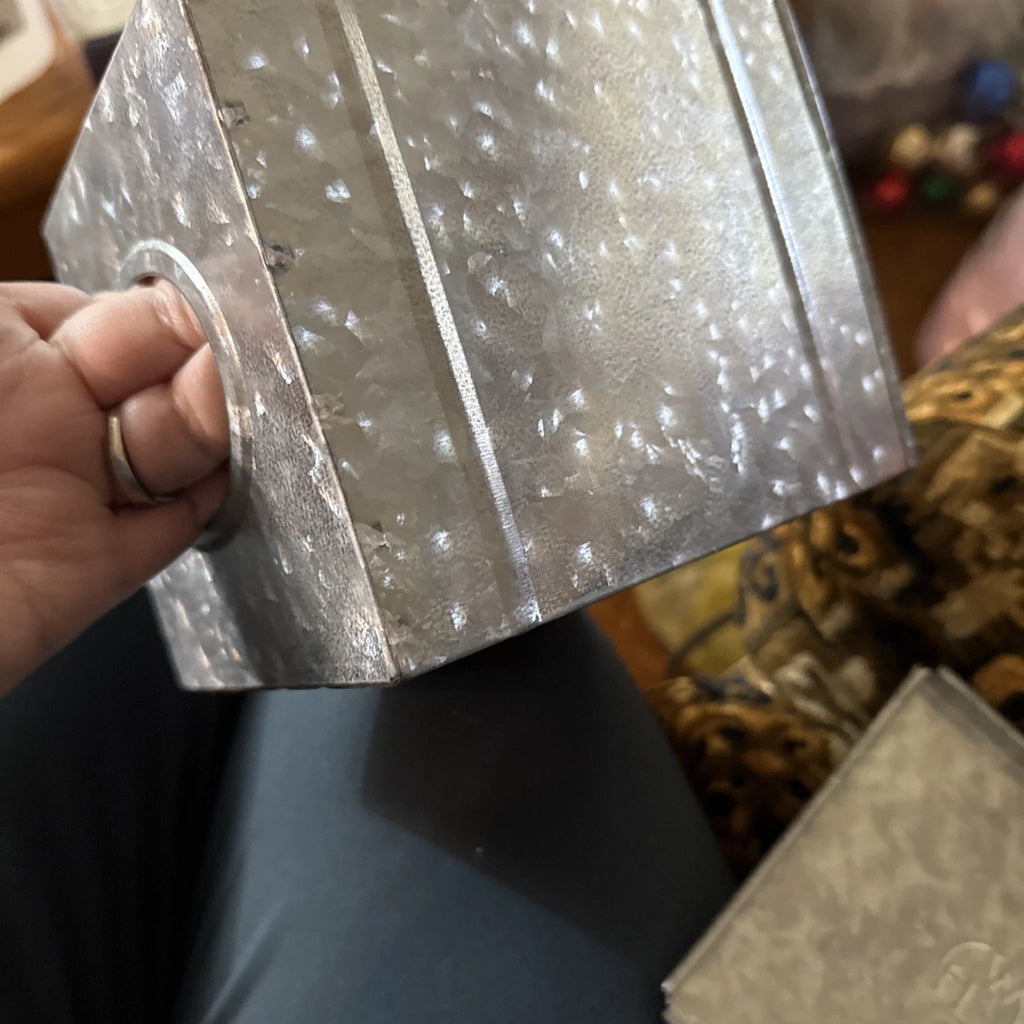 Tissue Box Cover Square Rustic Galvanized Metal Tissue Box Holder | eBay