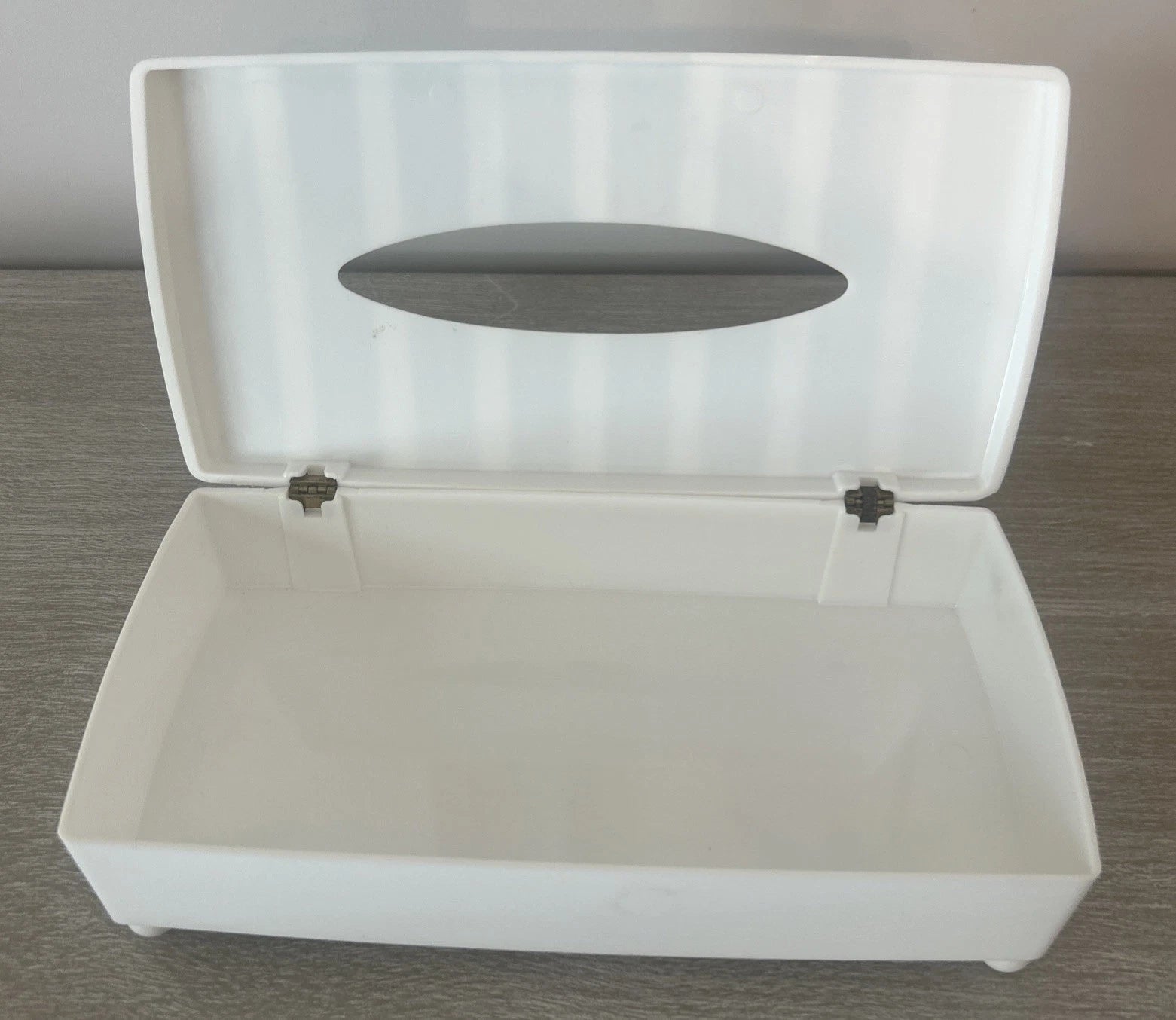 Beautiful Vintage Mitchell Gould MCM Green Striped Tissue Box Rare | eBay