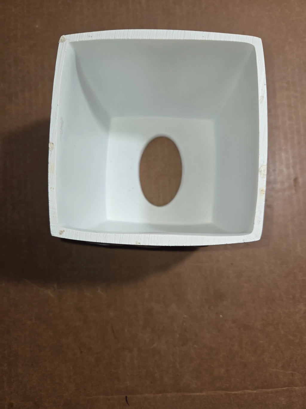 Tissue Box Cover Square Ceramic White with White Flowers with Pale Green Center. | eBay