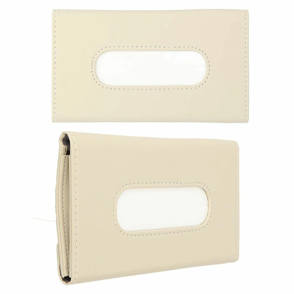 Universal Car Tissue Box PU Leather Organizer Sun Visor Holder Paper Towel Clip | eBay