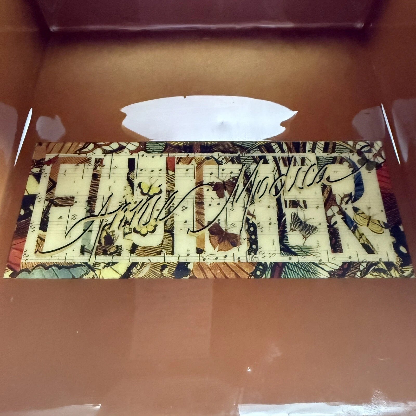 Annie Modica Butterfly Tissue Box Cover Decoupage Technique Hand Painted | eBay