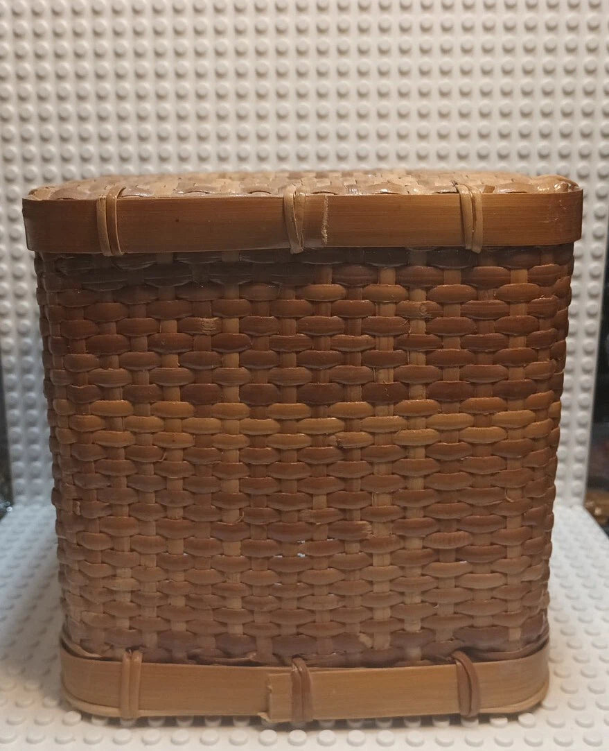 Palm Tree Tissue Box Cover Wicker Rattan Box Palm Tree Beach House Decor Vintage | eBay
