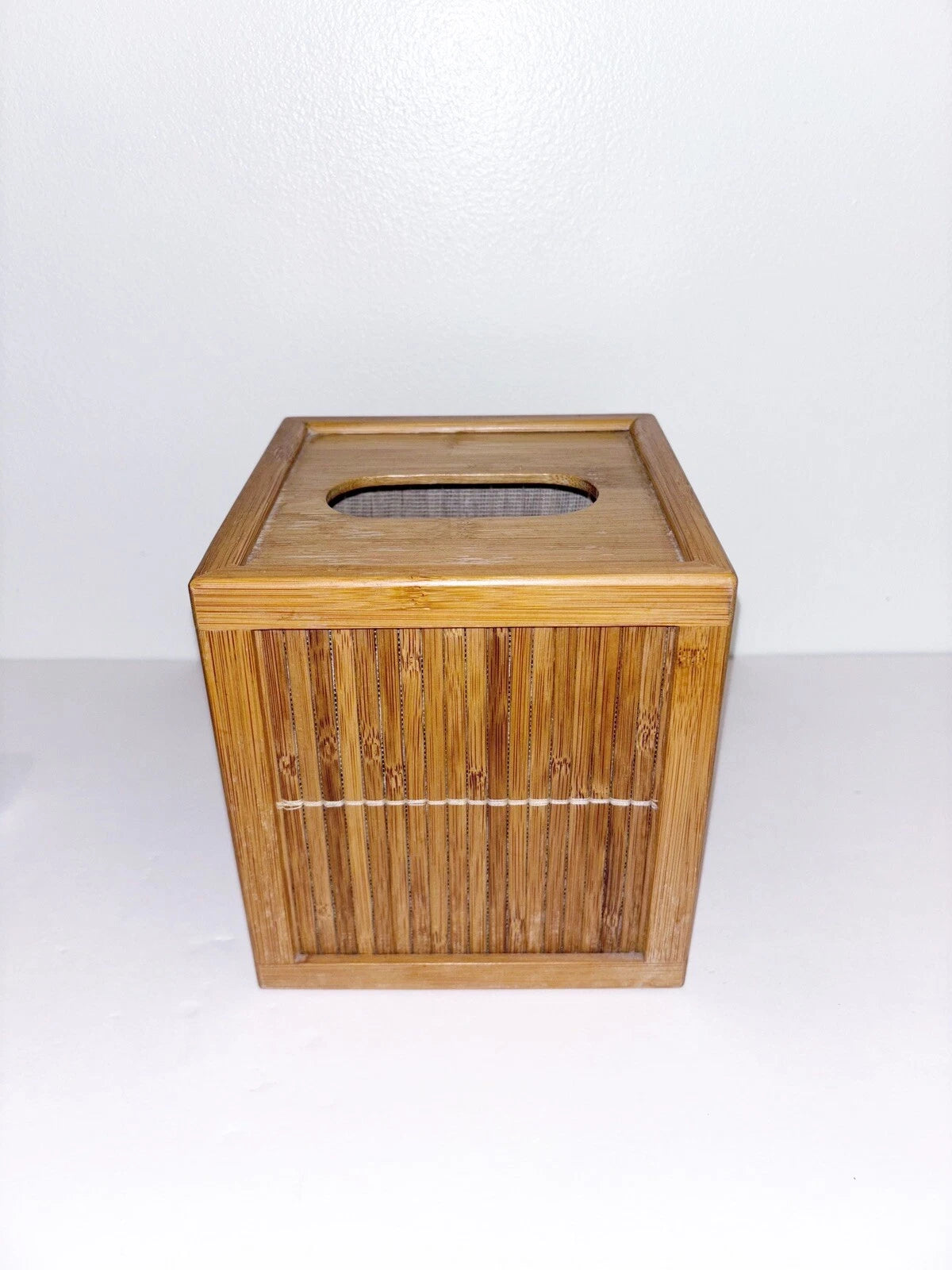 Bamboo Square Tissue Box Cover | eBay