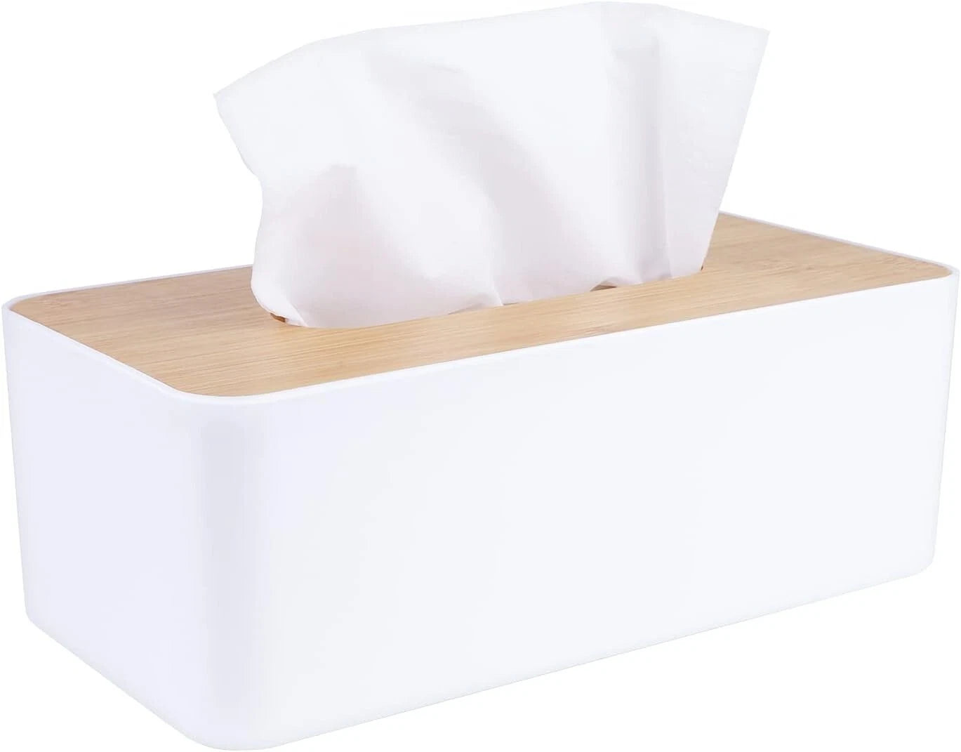 Tissue Box Holder for Bathrooms,Bamboo Cover Plate,Home and Office | eBay