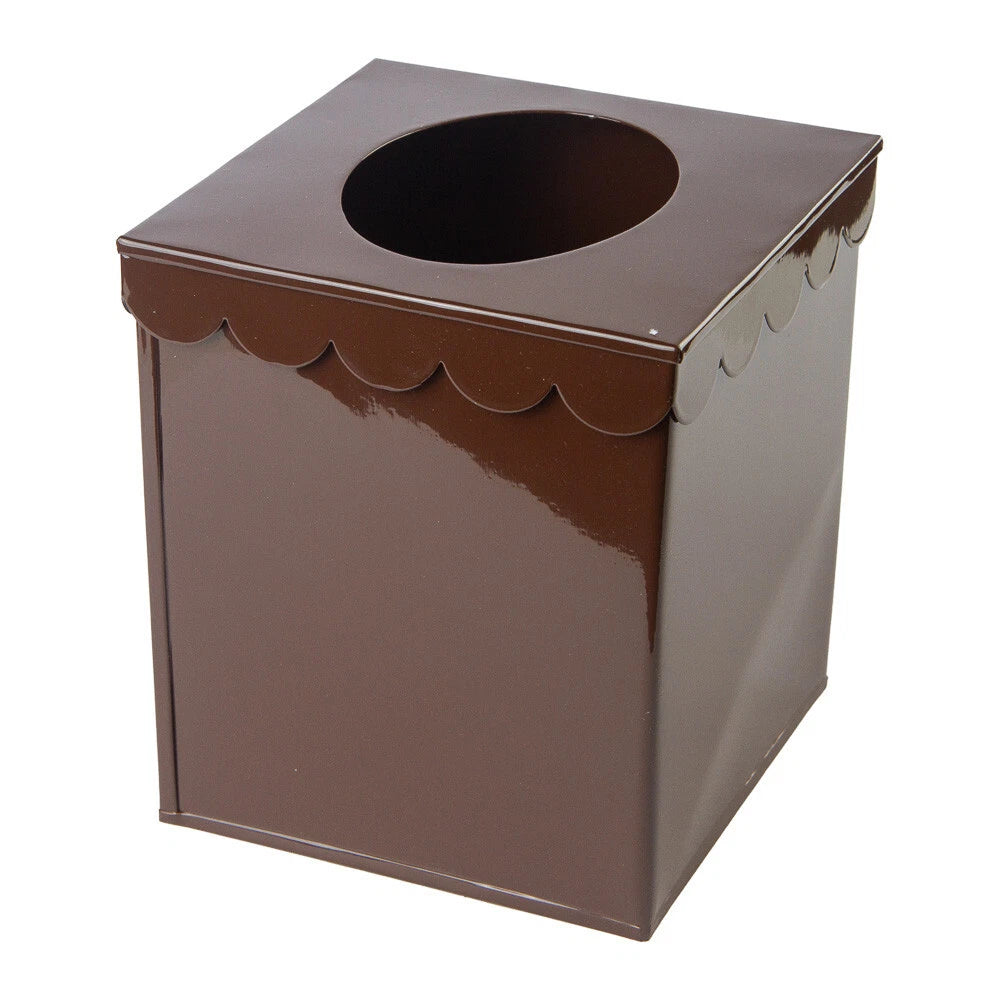 Set of 2 Brown Enamel 5" Square Metal Tissue Box Covers | eBay