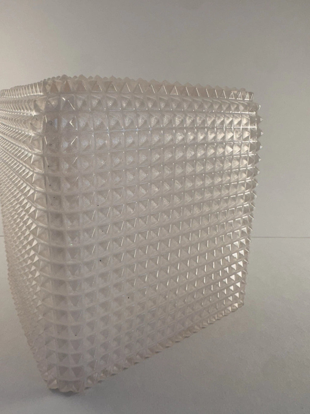 Mike Ally Iridescent Clear/White Quill Diamond Tissue Box Cover Holder | eBay