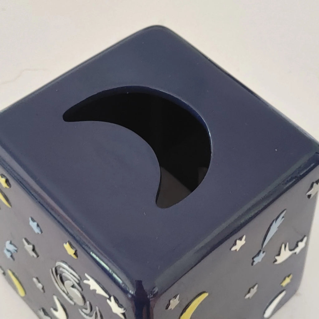 VTG Tissue Cover Box Celestial Stars Moon Solar Galaxy Blue 3D 80's 90's Upright | eBay