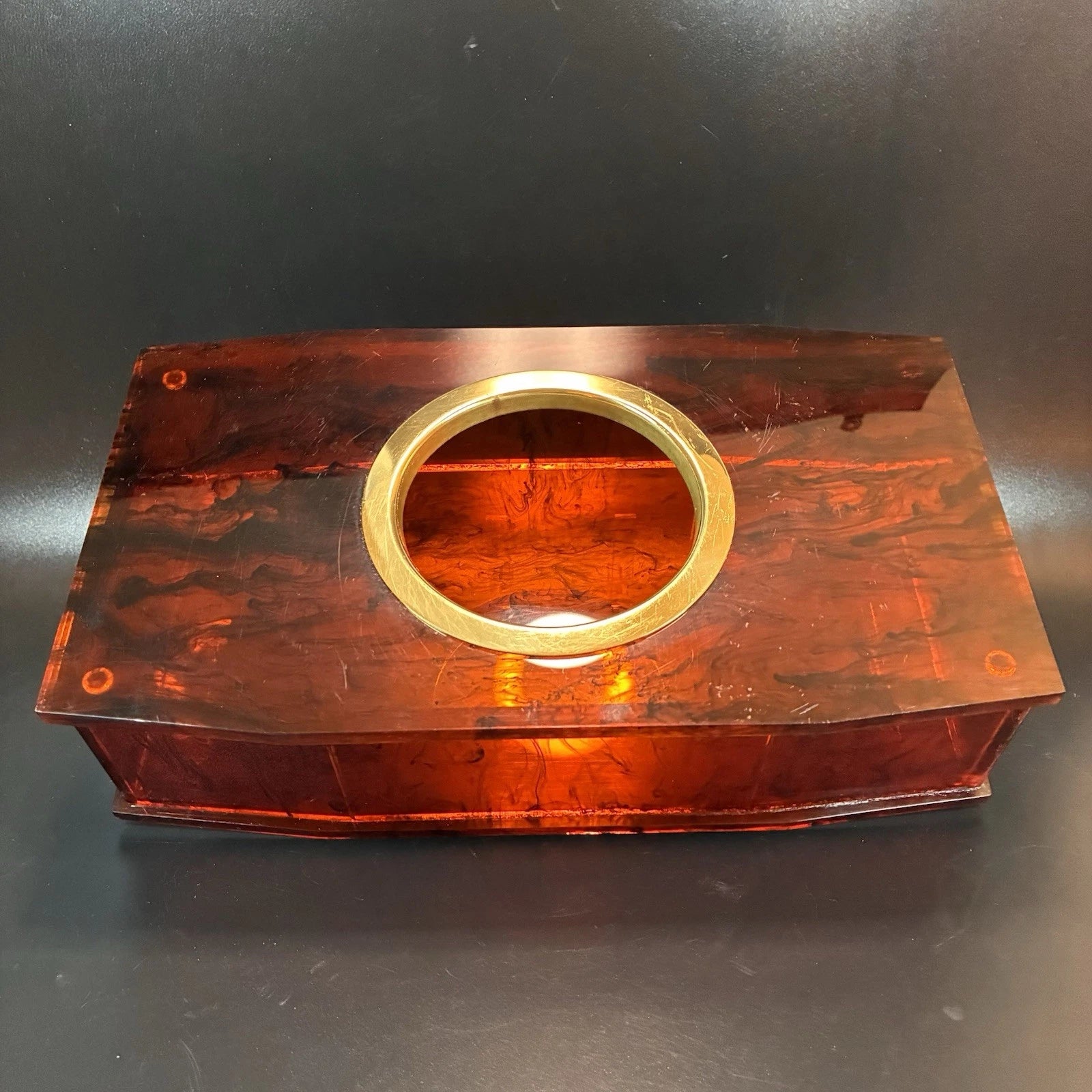 Vintage Rialto Faux Tortoiseshell Lucite Tissue Box Cover Taiwan Mid Century | eBay