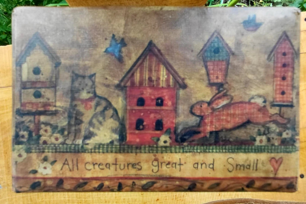 Primitive Tissue Box Bob’s Boxes All Creatures Cat Birdhouse Bunny Floral VTG | eBay