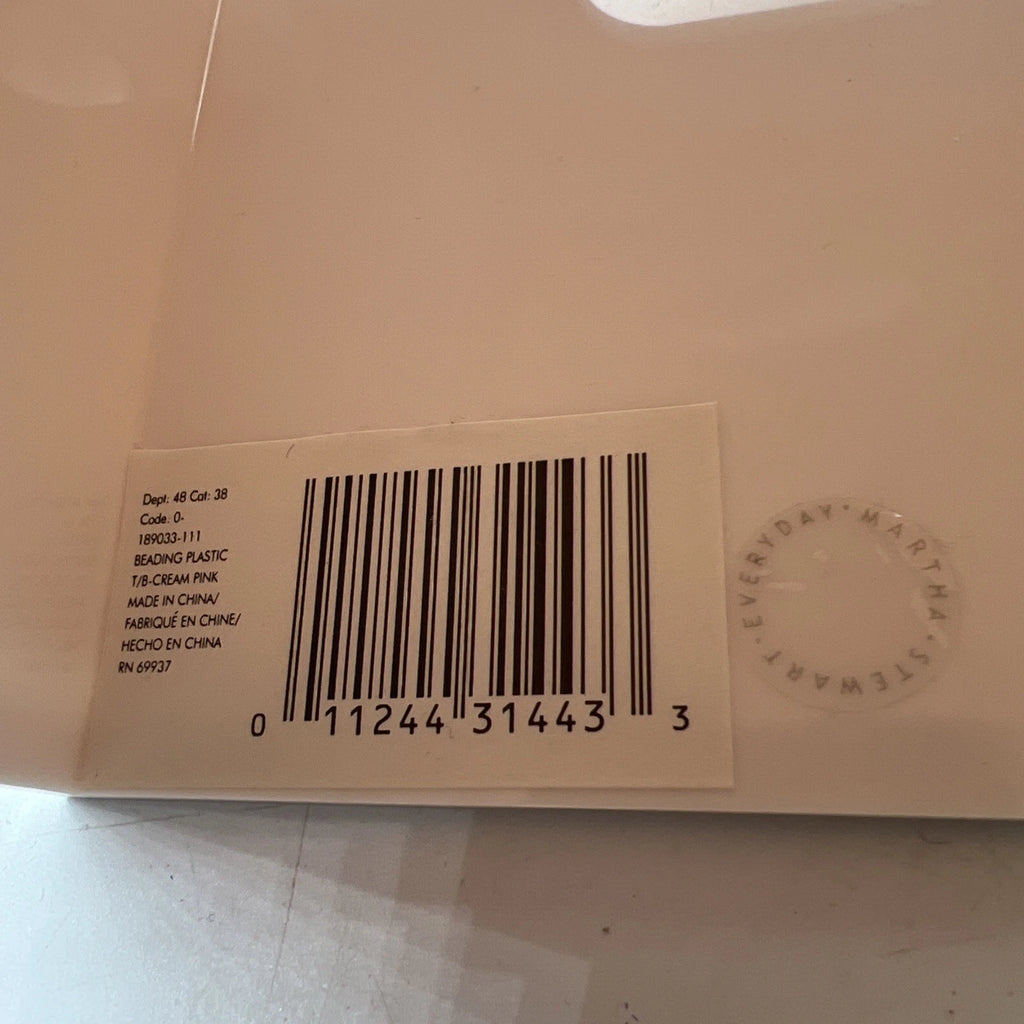 Martha Stewart Everyday Tissue Box Cover Cream Pink Beading Hard Plastic | eBay