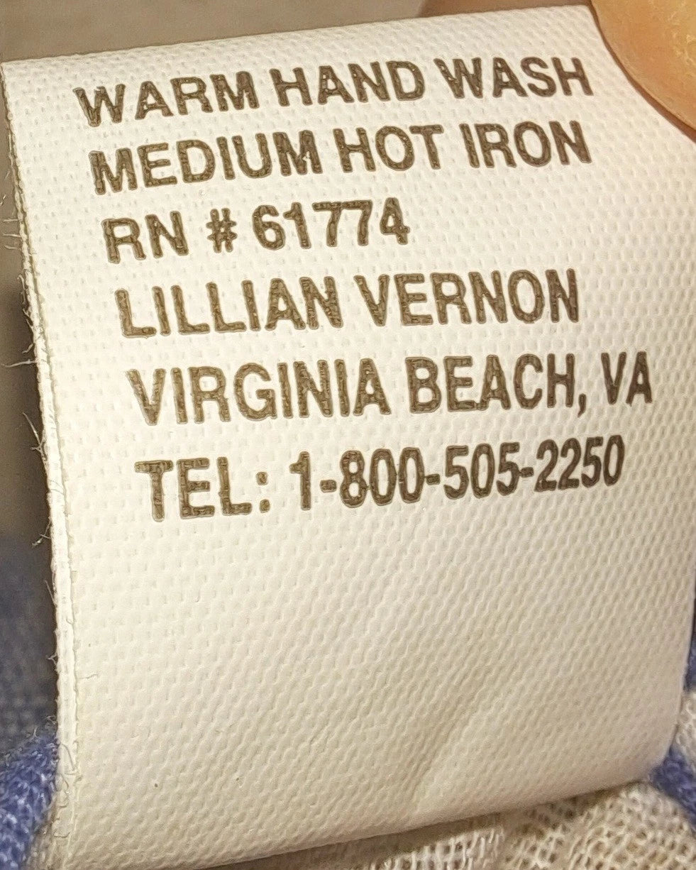 Denim Blue Sofa Couch Tissue Box Cover With Pillows Lillian Vernon Vintage | eBay