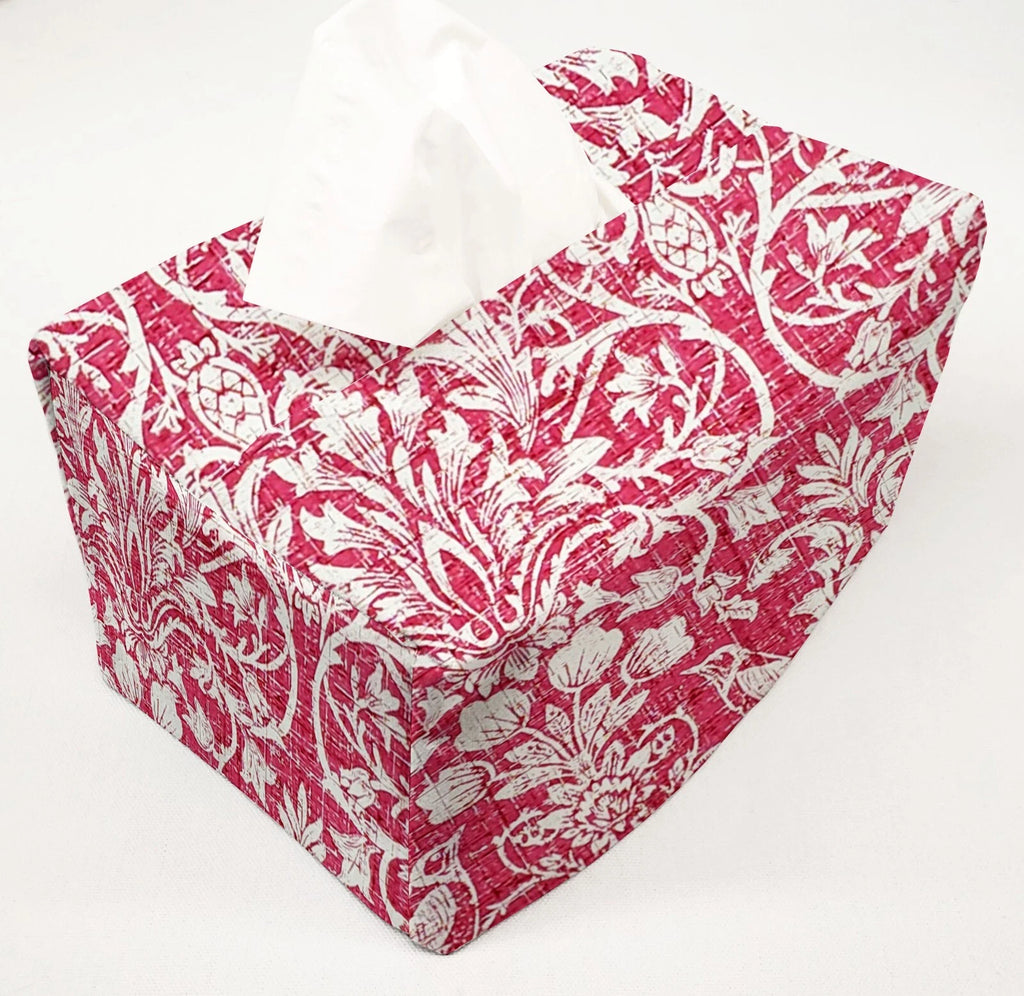 Pink Floral Damask Tissue Box Cover | eBay