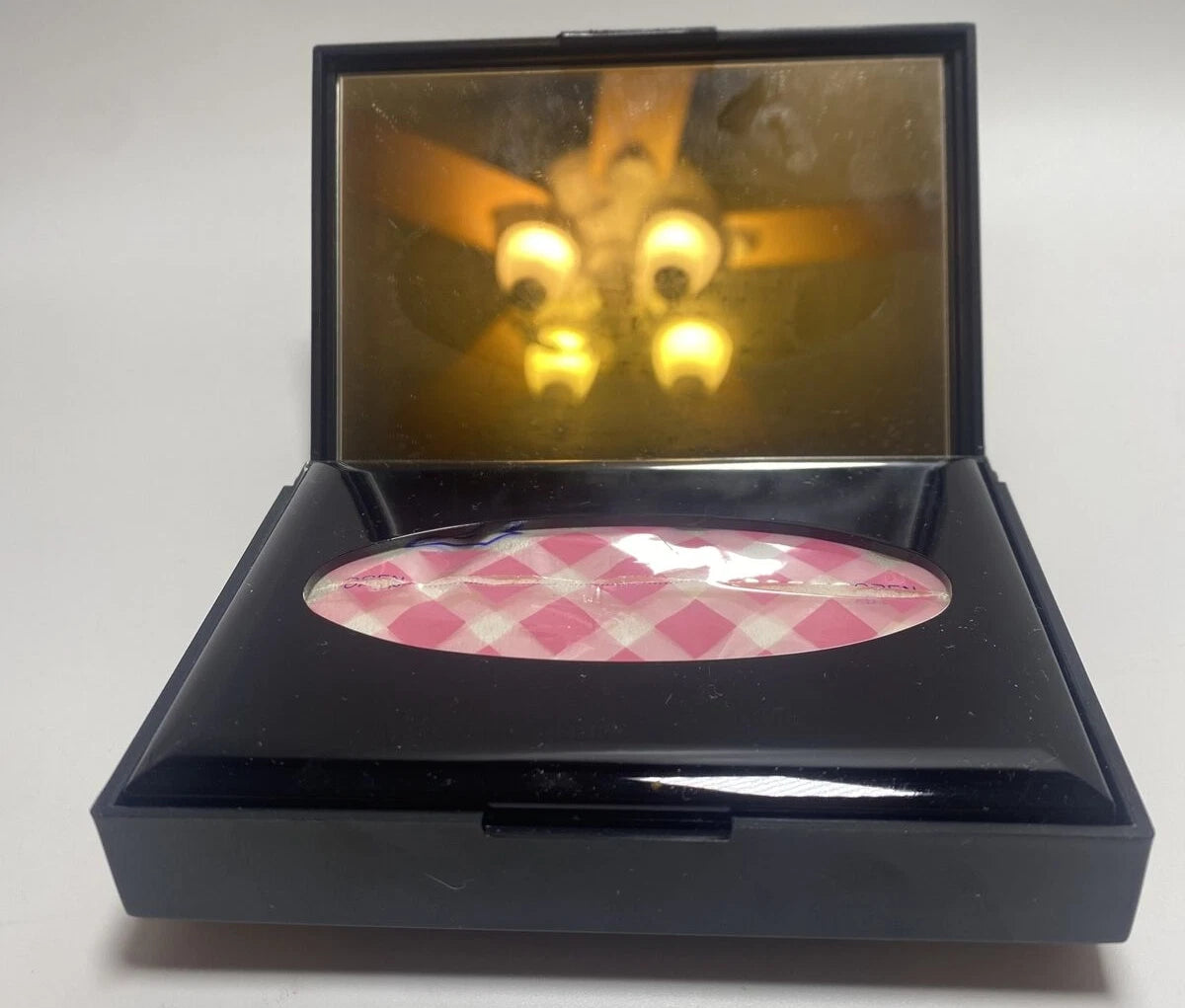 Vintage Black Floral Lacquer Design Travel Tissue Box With Mirror And Tissues | eBay