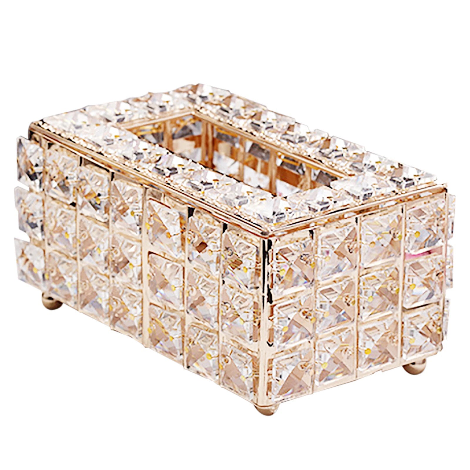 Rhinestone Rectangular Crystal Tissue Box Napkin Case Paper Tissue Holder Box US | eBay