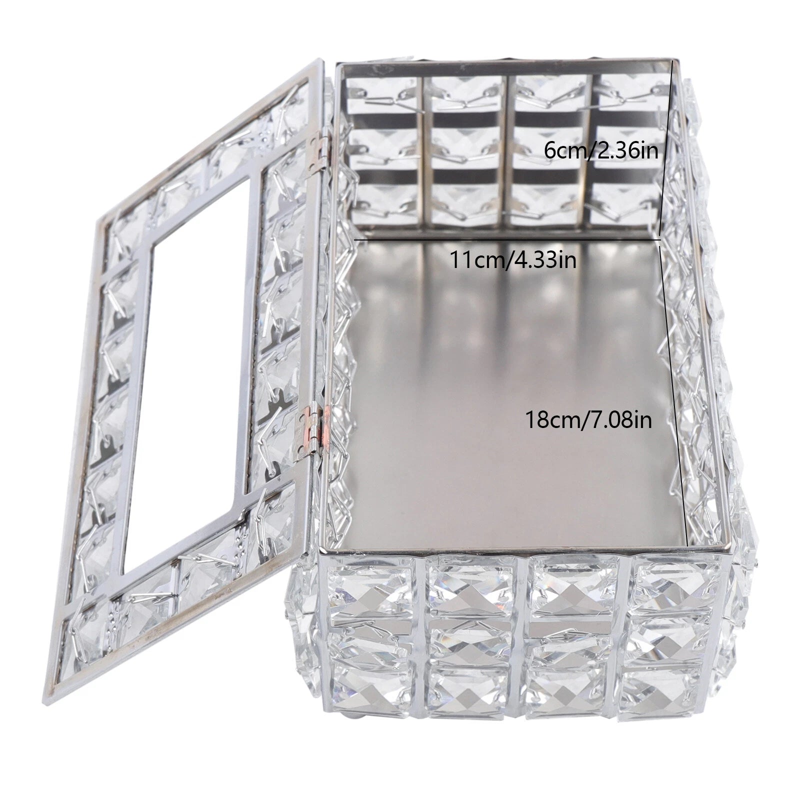 Rhinestone Rectangular Crystal Tissue Box Napkin Case Paper Tissue Holder Box US | eBay