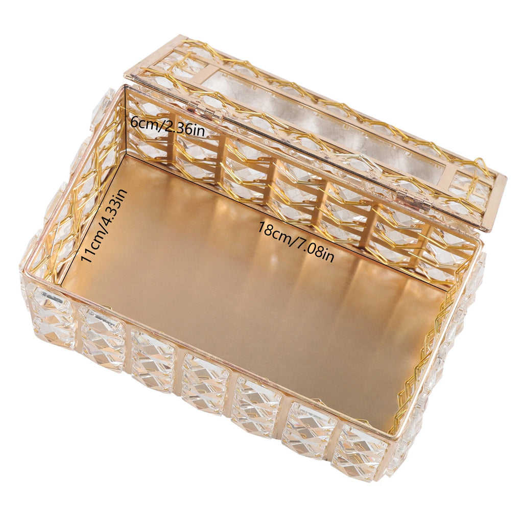 Rhinestone Rectangular Crystal Tissue Box Napkin Case Paper Tissue Holder Box US | eBay