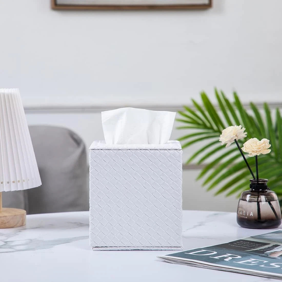 Tissue Box Cover Square,White Tissue Holder for Bathroom Accessories,Bathroom | eBay