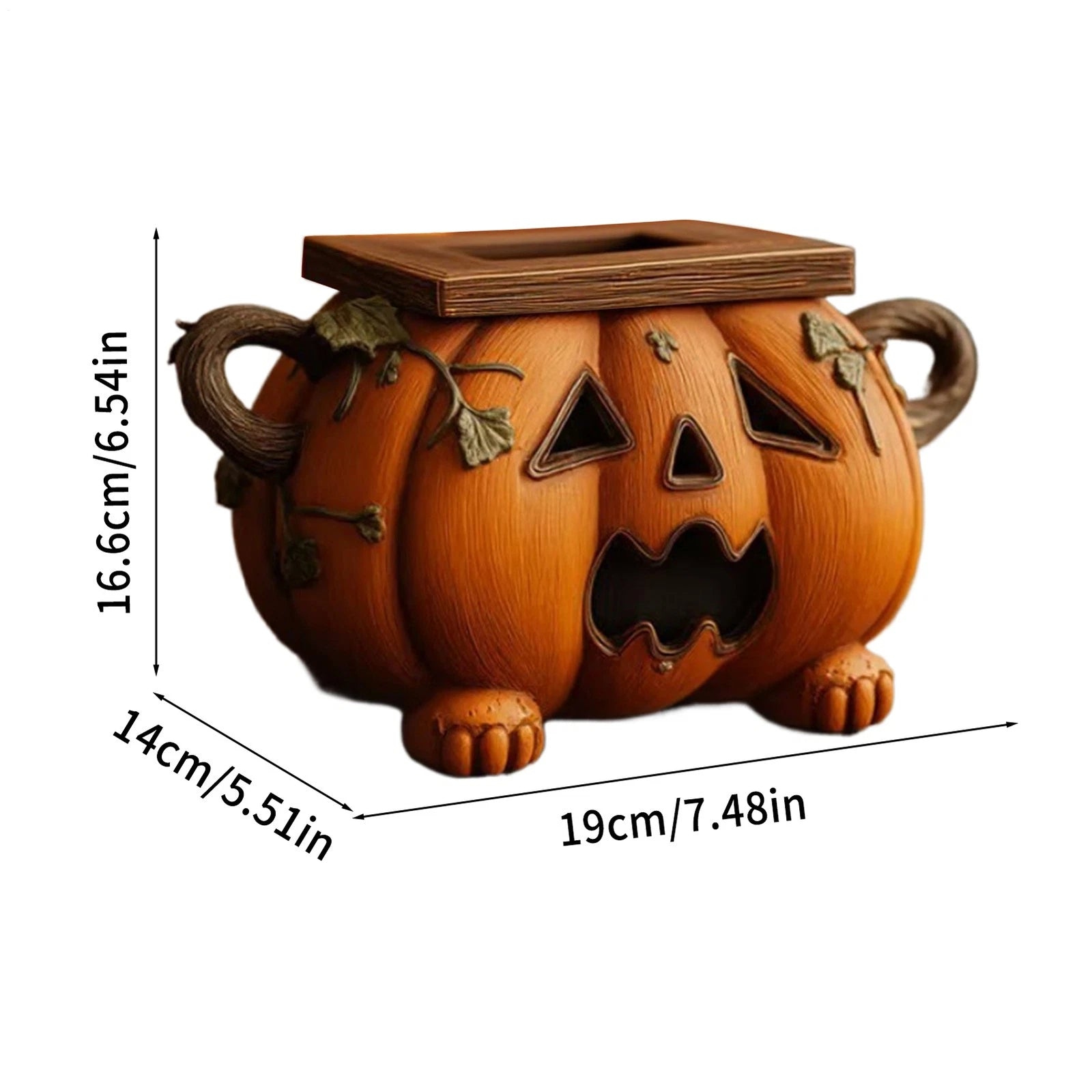 Pumpkin Tissue Box Holder Napkin Organizer for Home Pumpkin Shaped delightful | eBay