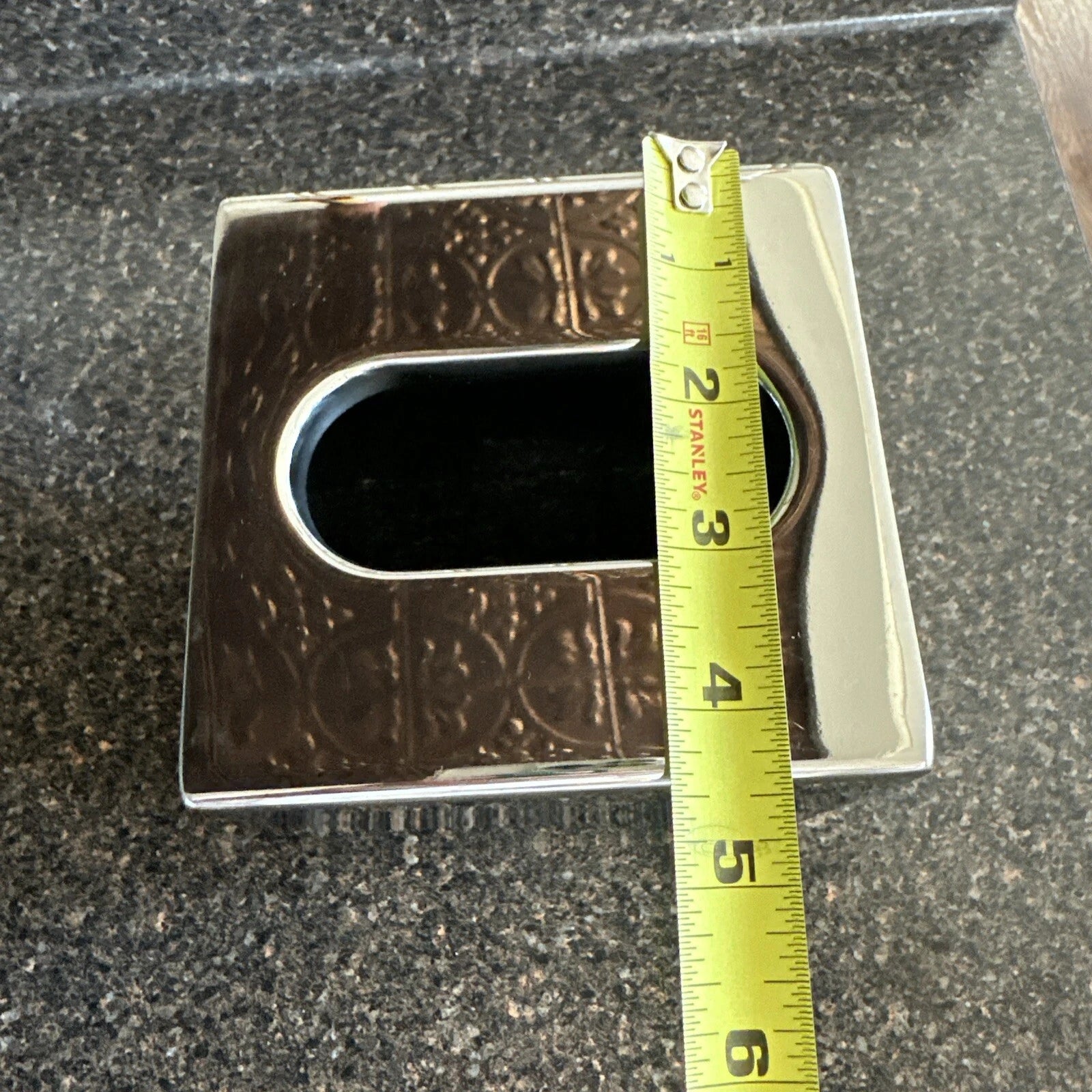 Square Metal Silver Tone Facial Tissue Box Cover Holder | eBay