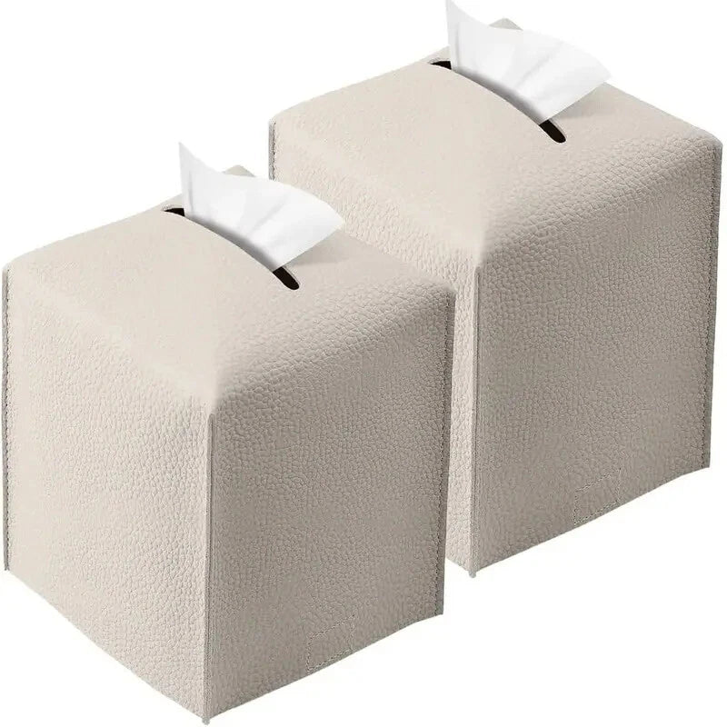Tissue Box Cover, Refined Modern PU Leather Square Tissue Box Holder | eBay