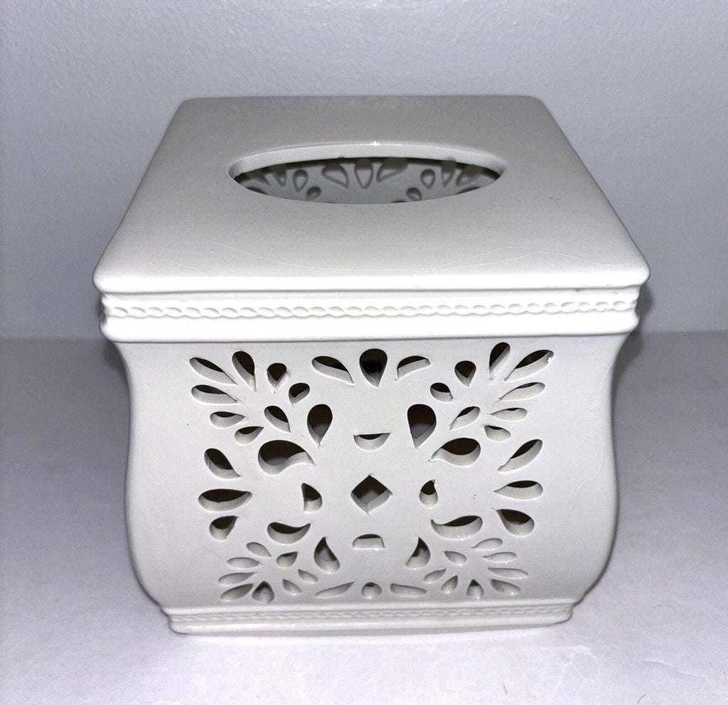 Country Living White Ceramic Tissue Cover | eBay