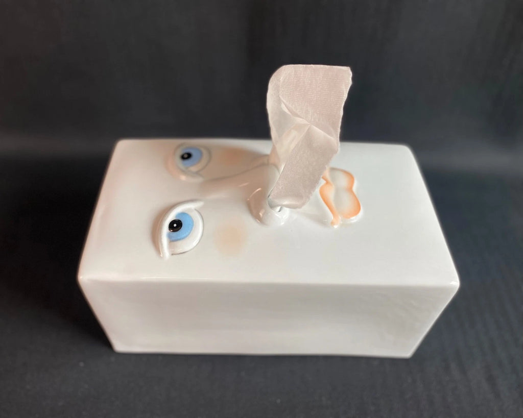 Vintage 1980s Pop Art Ceramic Face Nose Tissue Box Cover Dispenser Kitschy | eBay