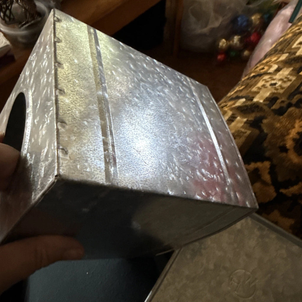 Tissue Box Cover Square Rustic Galvanized Metal Tissue Box Holder | eBay