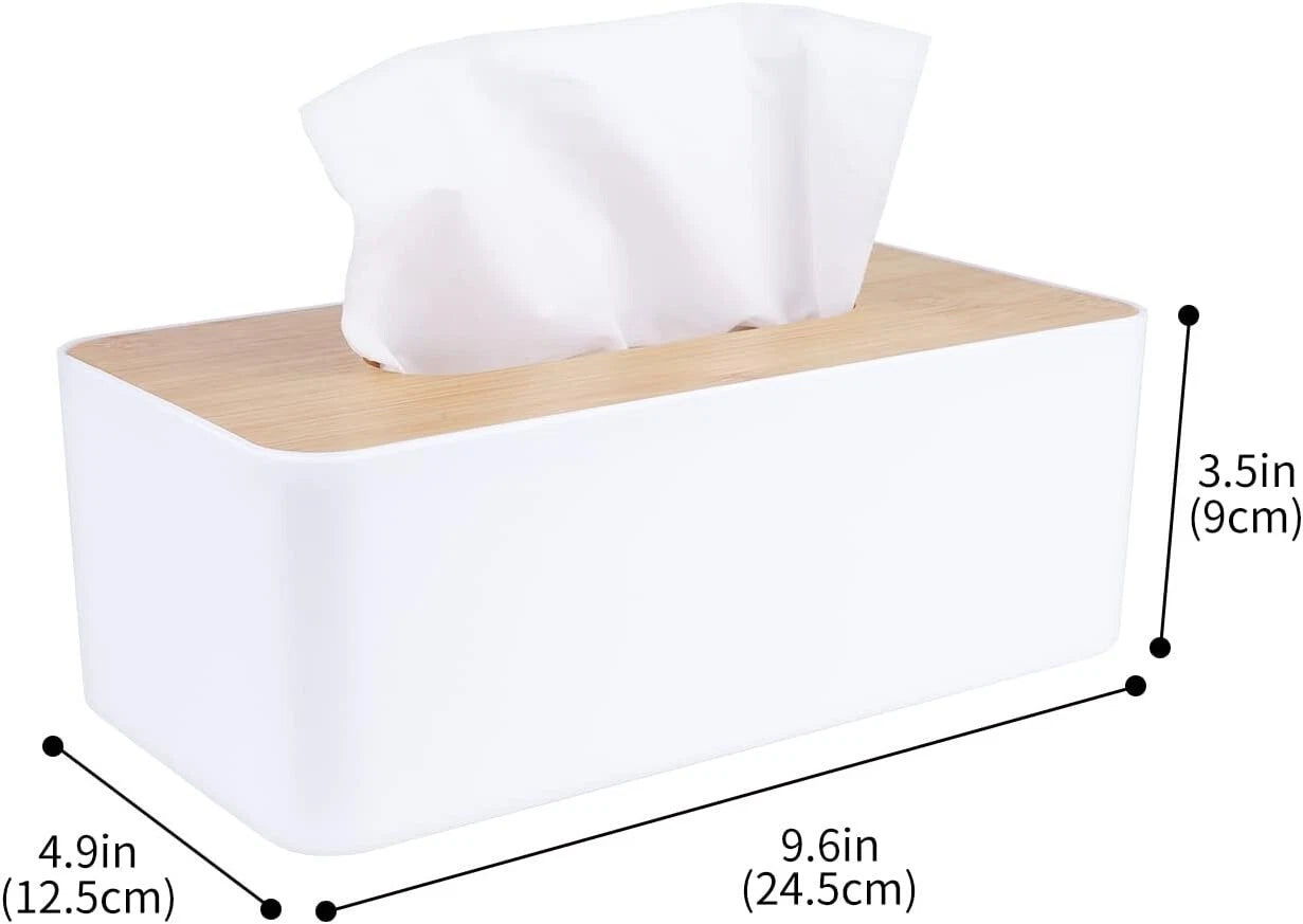 Tissue Box Holder for Bathrooms,Bamboo Cover Plate,Home and Office(Bulk 3 Sets) | eBay