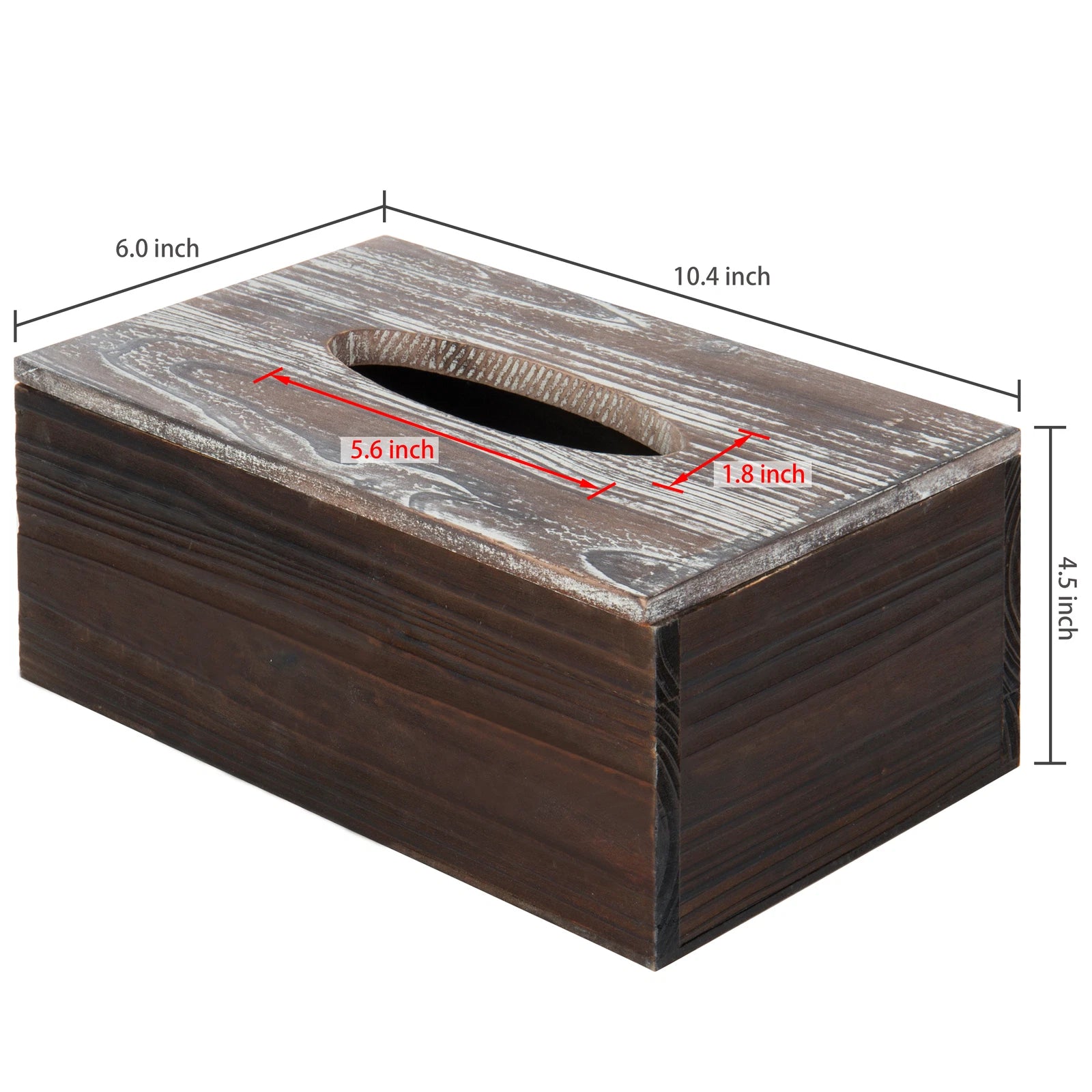 MyGift Rustic Distressed Textured Torched Wood Rectangle Tissue Box Holder Cover | eBay
