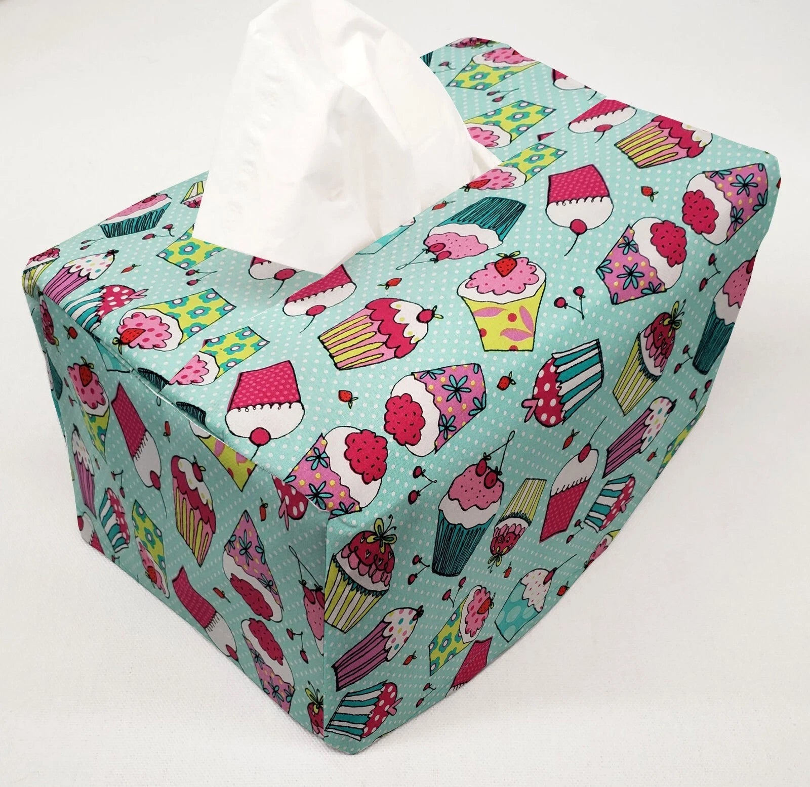 Teal Cupcake Tissue Box Cover | eBay