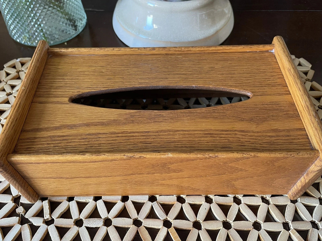 Wooden Tissue Box Cover, Vintage Style | eBay