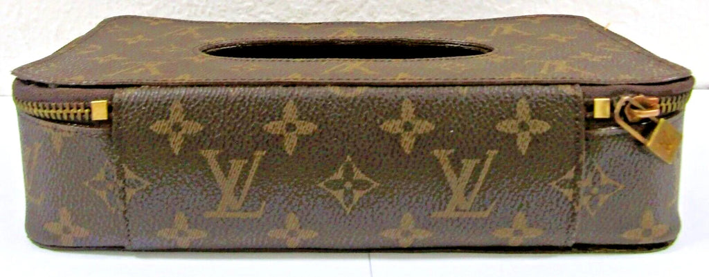 Louis Vuitton Monogram Leather Zippered Tissue Holder Box | eBay