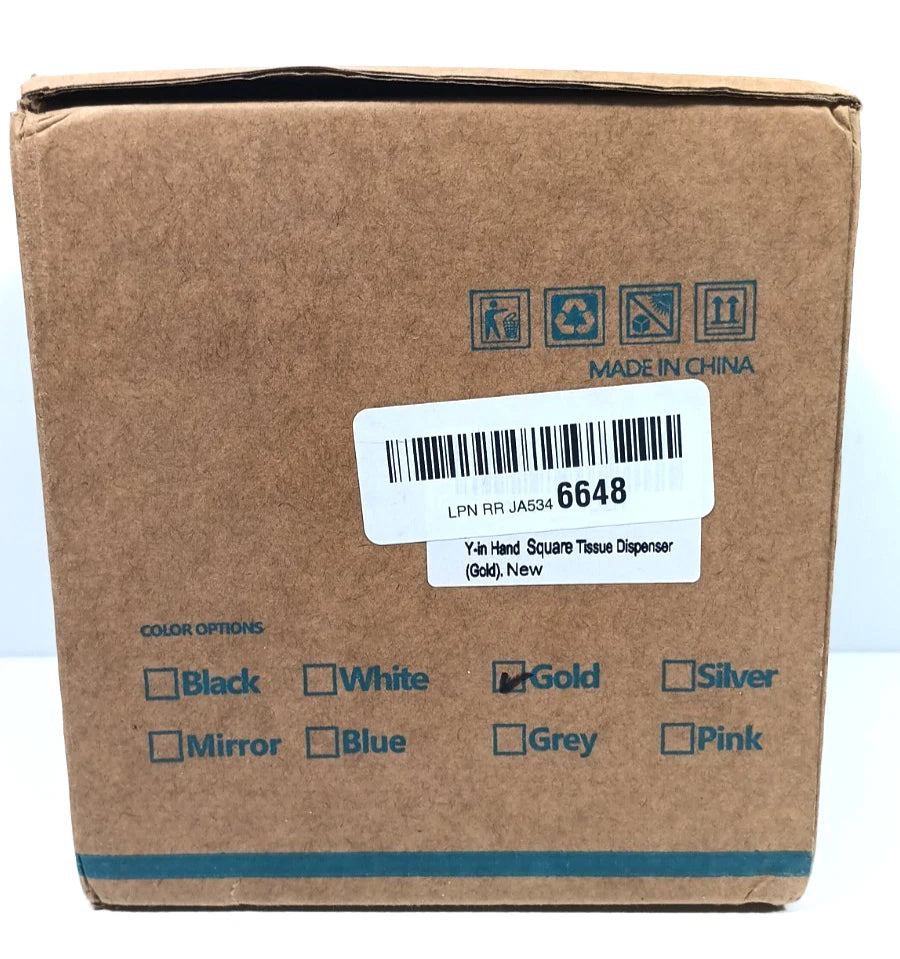 Gold Tissue Box Cover Square | eBay