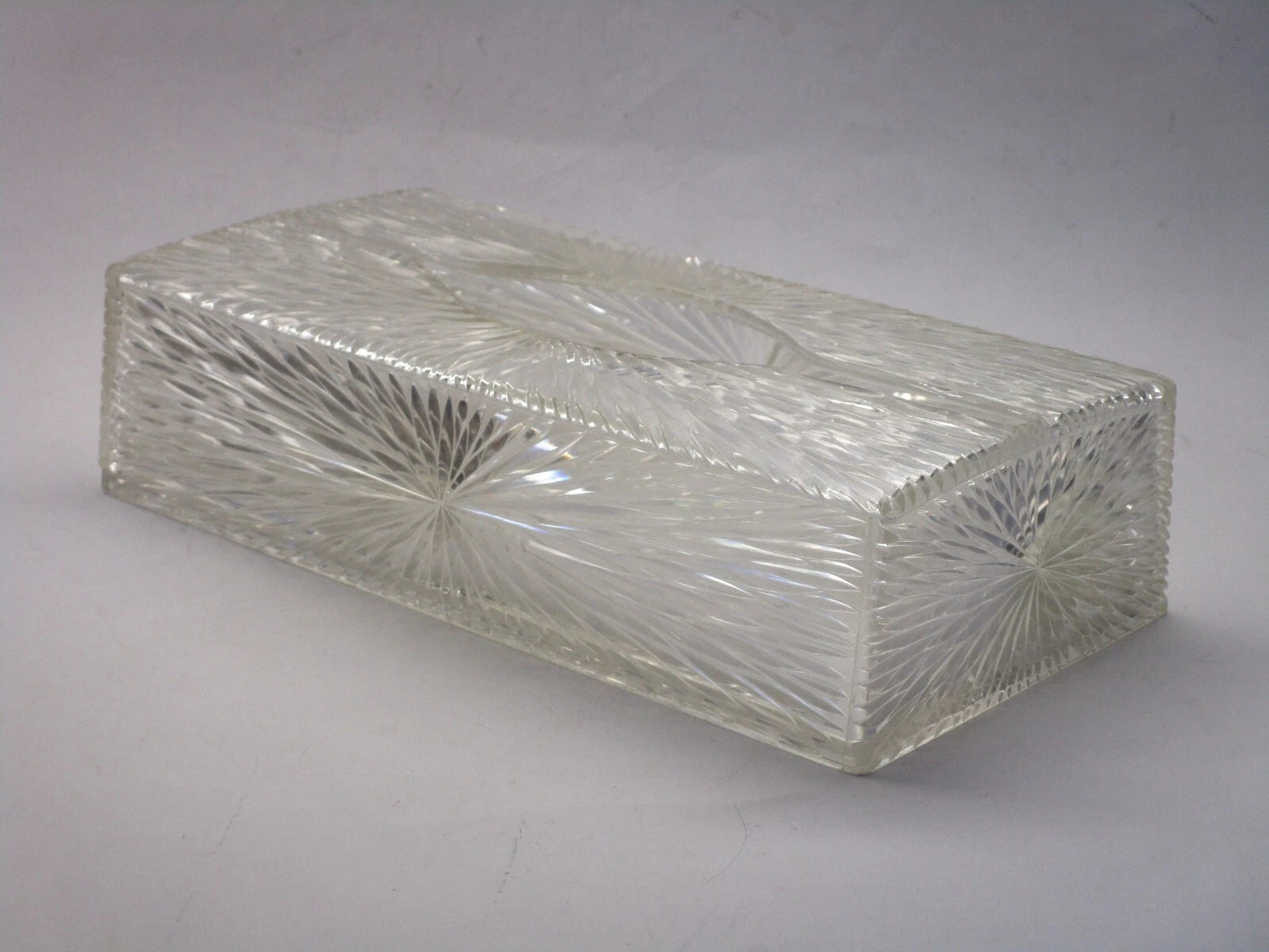 Vintage 60s Celebrity Tissue Box Holder Starburst Acrylic Lucite Plastic | eBay