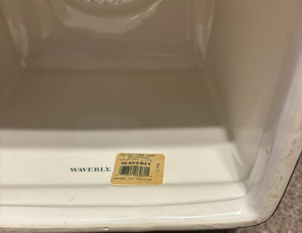 Waverly Black White Toile Tissue Box Cover Checkered Trim Farmhouse Cottage Chic | eBay