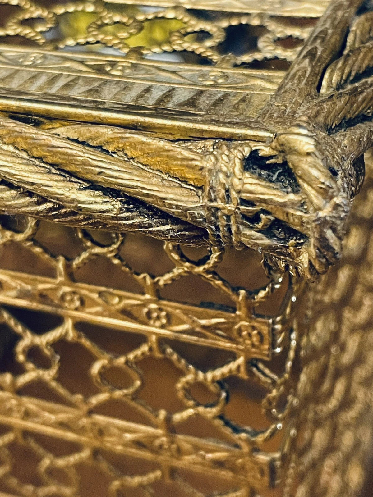Vintage Brass Filigree Tissue Box Cover Hollywood Regency Metal Kleenex Holder | eBay