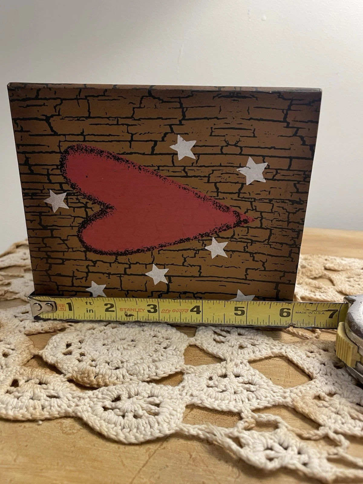 Primitive Country Tissue Box Cover Primitive Hearts Stars Preowned | eBay