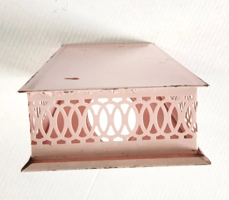 Vintage Pink Metal Tissue- Box Holder for Counter Wall With Sliding Top | eBay
