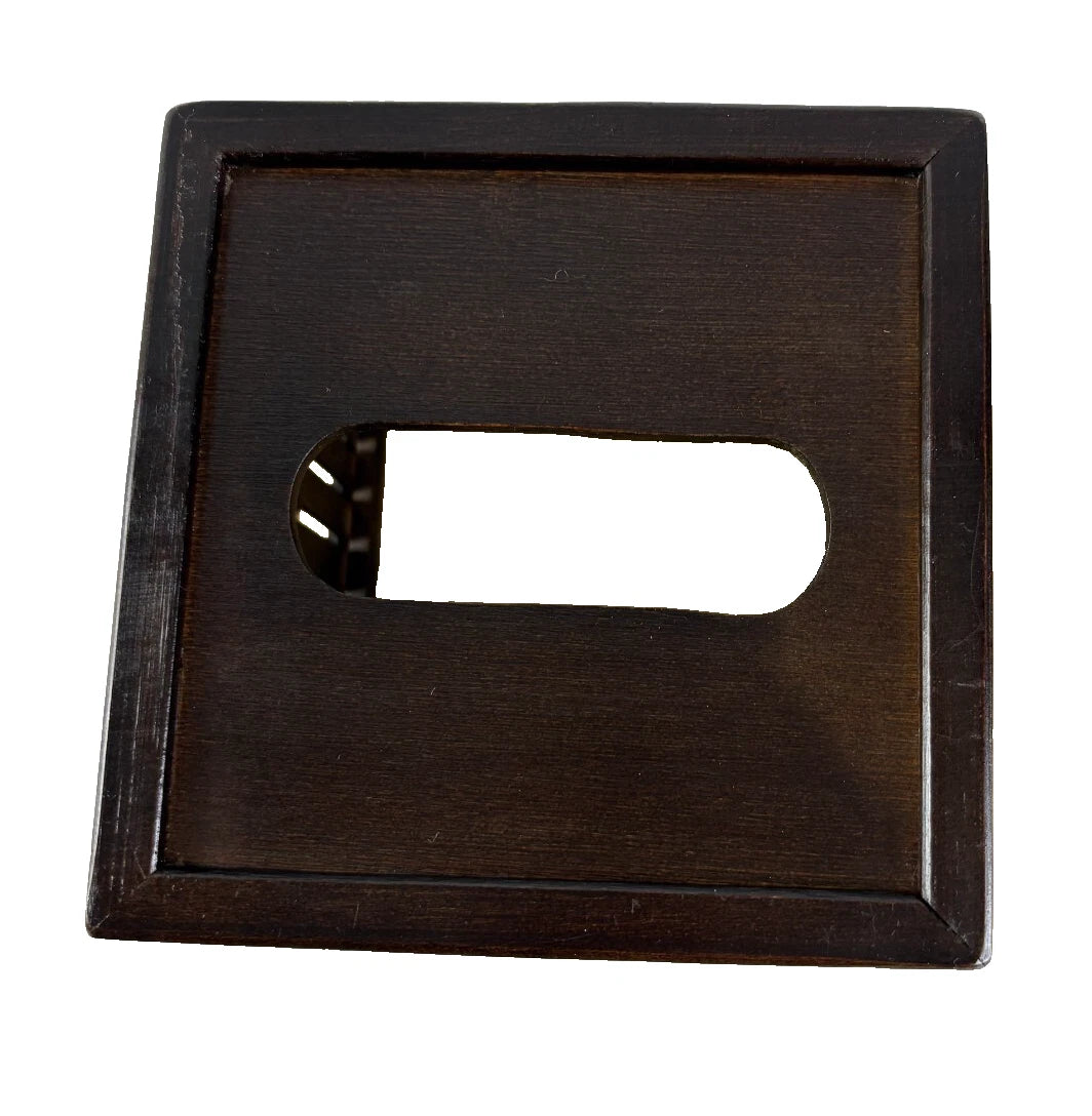 Wood Slats Brown Square Tissue Box Cover | eBay